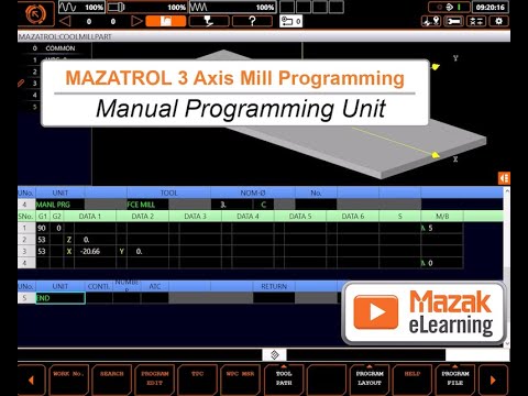 MAZATROL Programming Briefs - Manual Programming Unit - YouTube