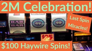 2 MILLION view celebration! All Double Diamond spins! $100 Haywire $25 Double 💎& Deluxe $20 Double 💎