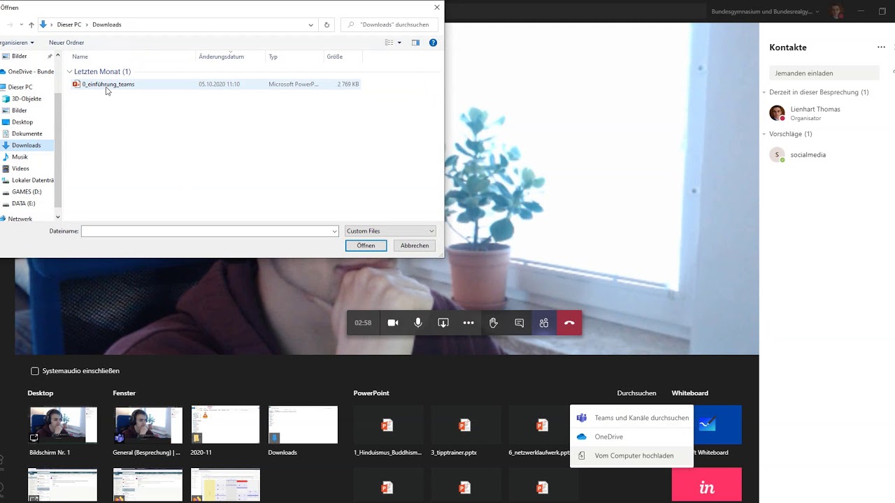 MICROSOFT TEAMS Powerpoint Präsentation übertragen (Datei hochladen