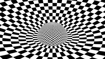 Trippy Checkerboard Black and White Tiles Spherical Optical Illusion 4K UHD 60fps 1 Hour Video Loop