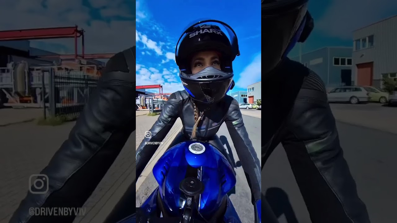 Compilation of my content career 😂 #bikerchick #bikergirl #cargirl #golf8r #yamahar1