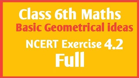 Class 6th Maths chapter 4 Basic Geometrical ideas Ex 4.2 full