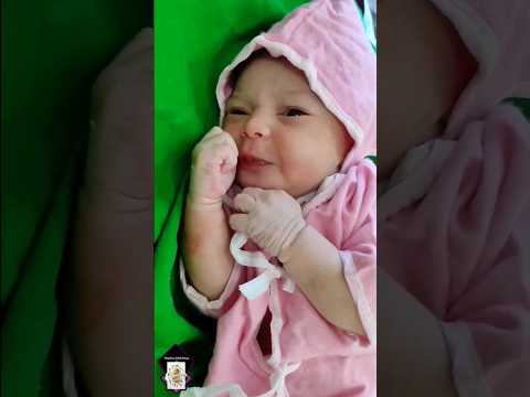 Cute Newborn With First Dressing 🥰 #newborn #toddlers #baby #babyshorts #viral#shorts #ytshortsindia