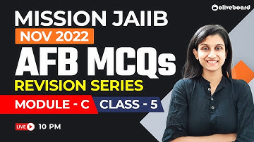 Mission JAIIB Nov 2022 | JAIIB AFB MCQs | Revision Series | Module - C | Class - 5 | By Shubhi Ma