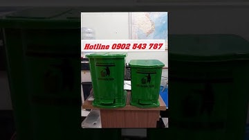 Thùng rác y tế 15 lít 4 màu xanh, vàng, trắng đen