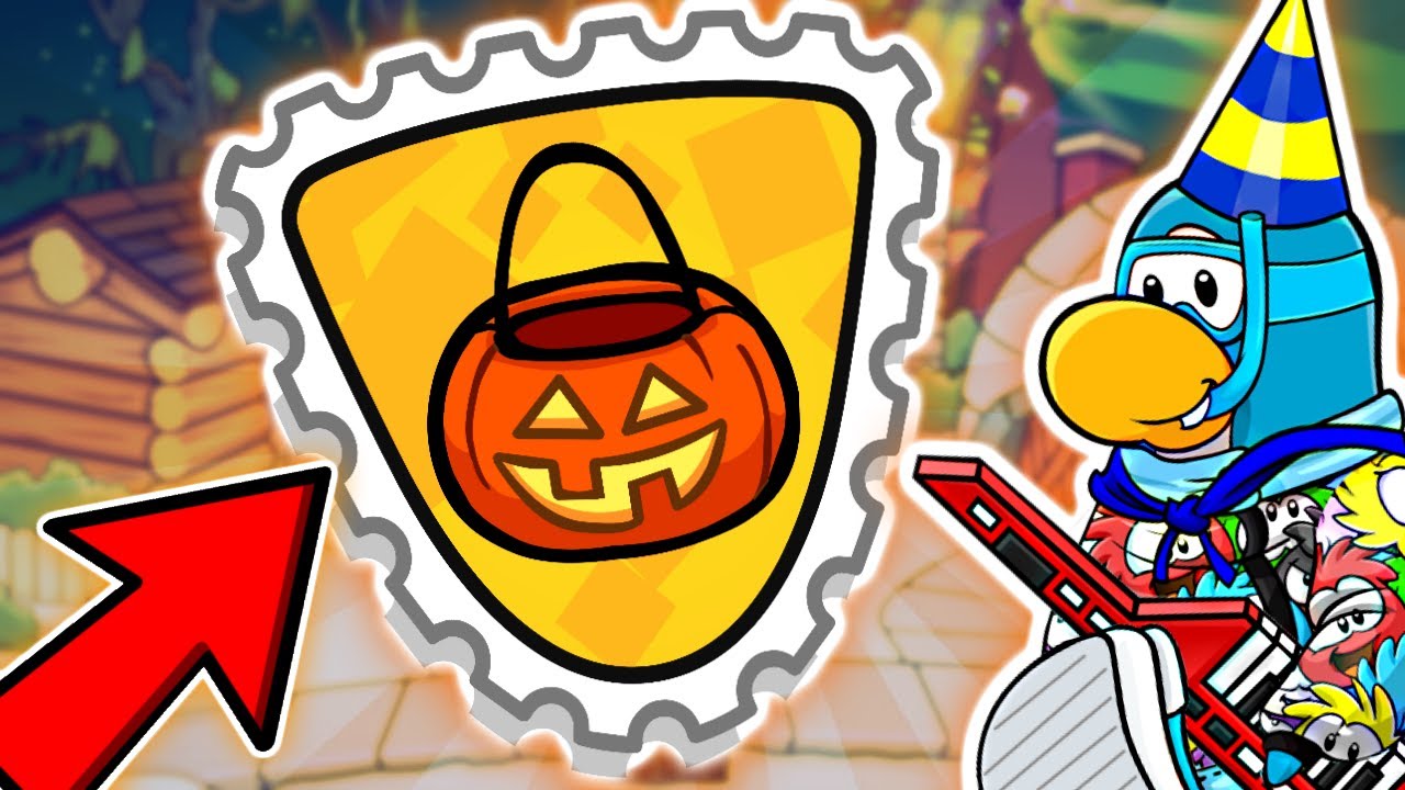Getting The Trick Or Treat Stamp On Club Penguin Rewritten! Halloween