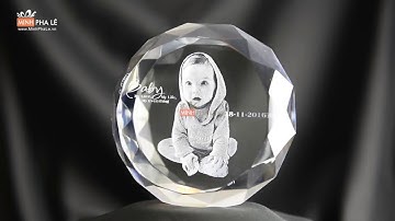 Chân dung pha lê 3D hình hoa hướng dương