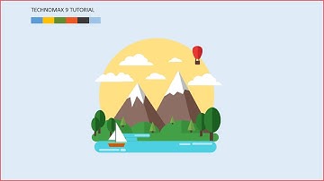 Mountain sunrise motion graphic tutorial in PowerPoint