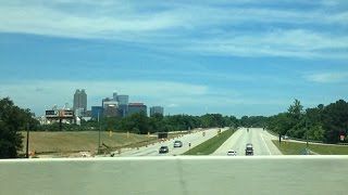 Driving Time-Lapse: I-40 West - June 4, 2016 - Raleigh, NC
