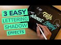 3 EASY Lettering Shadow Effects In Procreate (2021)