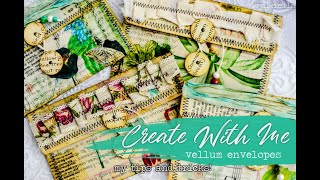TUTORIAL | Book Page Envelopes with Printed Vellum | Sharing Some of My Favourite Techniques!