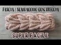 Fascia termica o scaldacollo a treccia super facile all'uncinetto