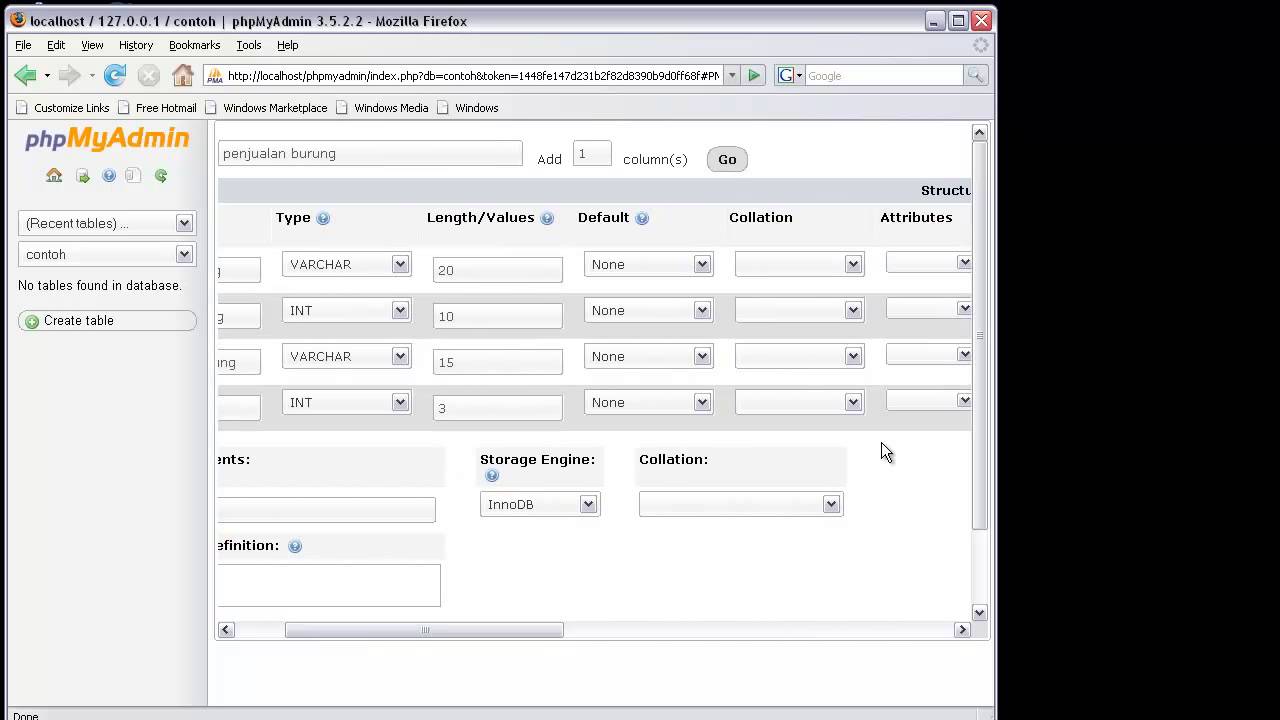 xampp database tutorial