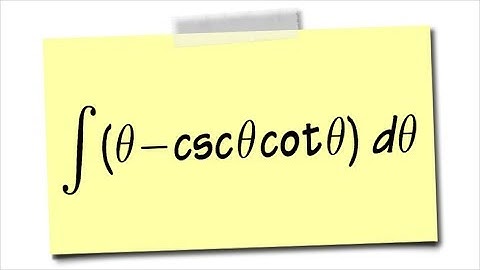 Indefinite integral with trig function