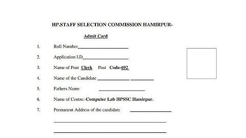 HPSSC Clerk  ( Post Code - 692 ) Typing Skill Test Admit Card !