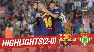 Messi and sergi roberto score fc barcelona's goals againts real betis
at camp nou highlights barcelona vs (2-0) subscribe to the official
chann...