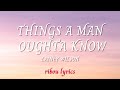 Lainey Wilson - Things A Man Oughta Know (Lyrics)