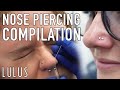 3 Minutes of Nose Piercings! *COMPILATION*