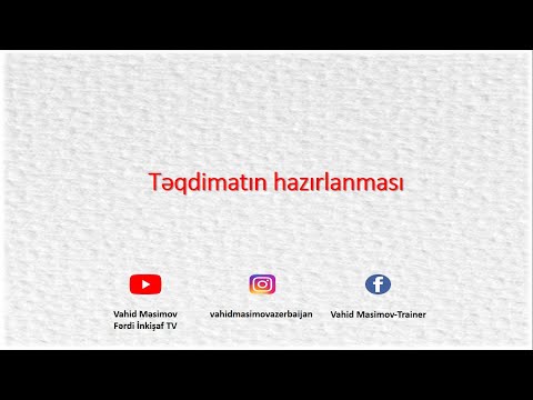 Video: Diplomun Müdafiəsi üçün Təqdimat Necə Hazırlanır