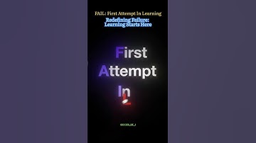 FAIL: First Attempt In Learning 🚀 | #FAIL #FirstAttemptInLearning #Motivation