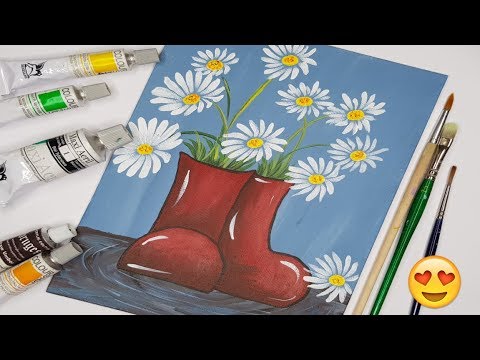 panzarotti Pictura de Primavara | Cum sa pictam cu Acrilice |O Pictura pe Zi #037