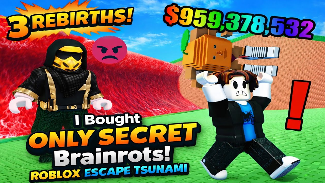 3 REBIRTHS! I Bought ONLY SECRET Brainrots | Roblox Escape Tsunami for Brainrots