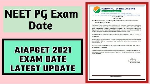 AIAPGET exam postponed | NTA new notice | AIAPGET 2021-22 Exam date information | Ayush MD MS exam