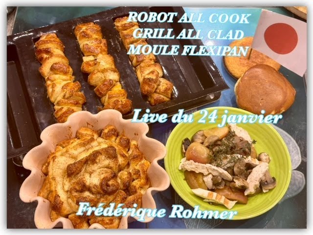 live du 13/12 Foie gras en terrine ou filmé ou moule à partir de 1h08 sur  le live. ROBOT ALL COOK 