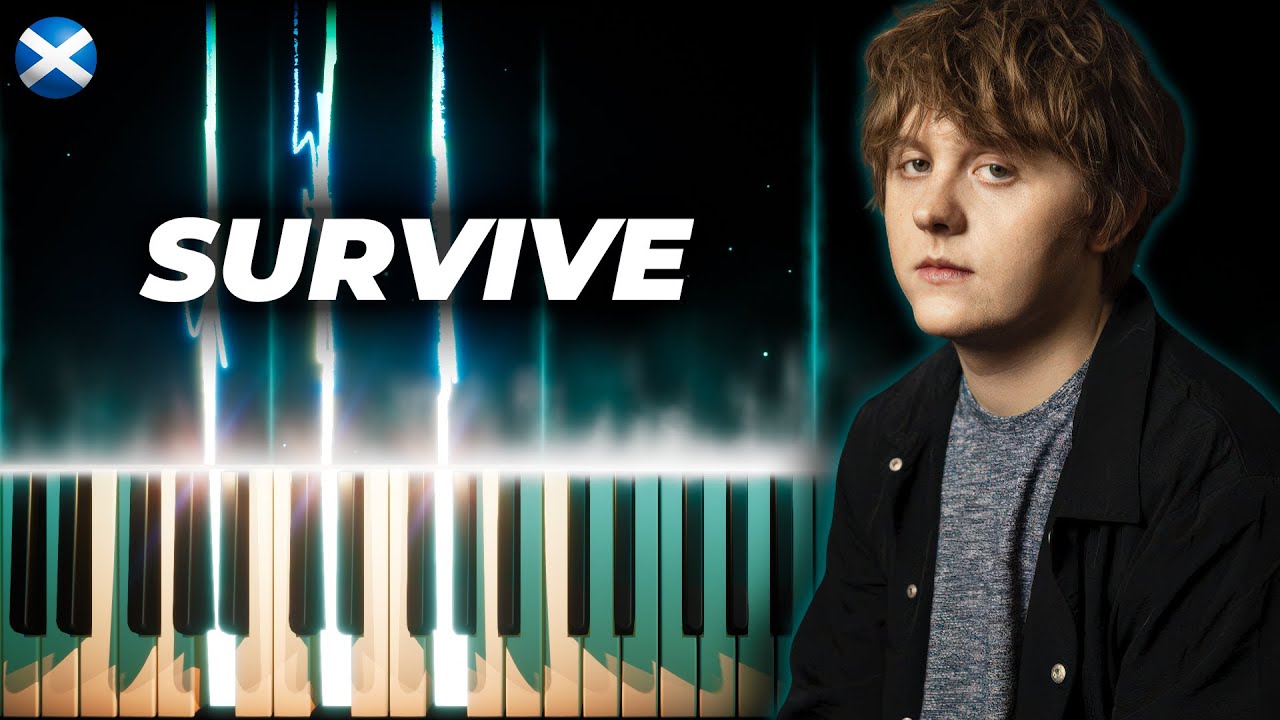 Lewis Capaldi - Survive - piano karaoke instrumental cover, lyrics
