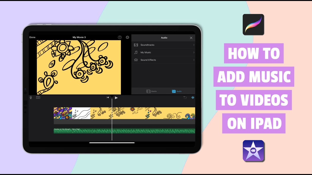 Where to find FREE music for videos & Procreate Timelapse - iPad iMovie  Video Editing - YouTube