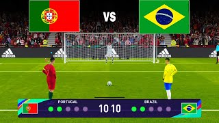 RONALDO VS NEYMAR 😱! BRAZIL VS PORTUGAL ! PENALTY SHOOTOUT