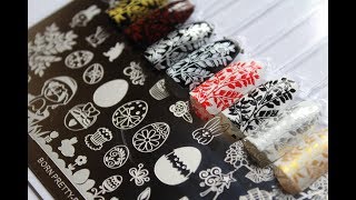 Born Pretty Store Review | Easter stamping plate and 5pc stamping polishes