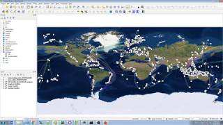 Submarine Cable Map #QGIS screenshot 1