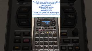 Roland SP 404 MK2 Tutorial : Disable buttons not used in Live Mode
