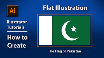 How to Create Flat Illustration - The flag of Pakistan - Adobe Illustrator Tutorials - Urdu/Hindi