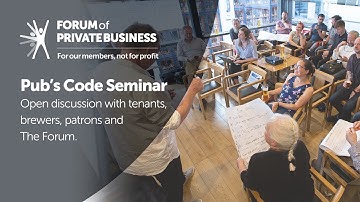 Forum of Private Business - Pub Code Seminar, Ping Pong Rooms, London