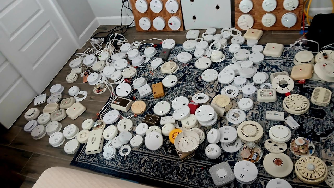 My whole collection of smoke and carbon monoxide alarms