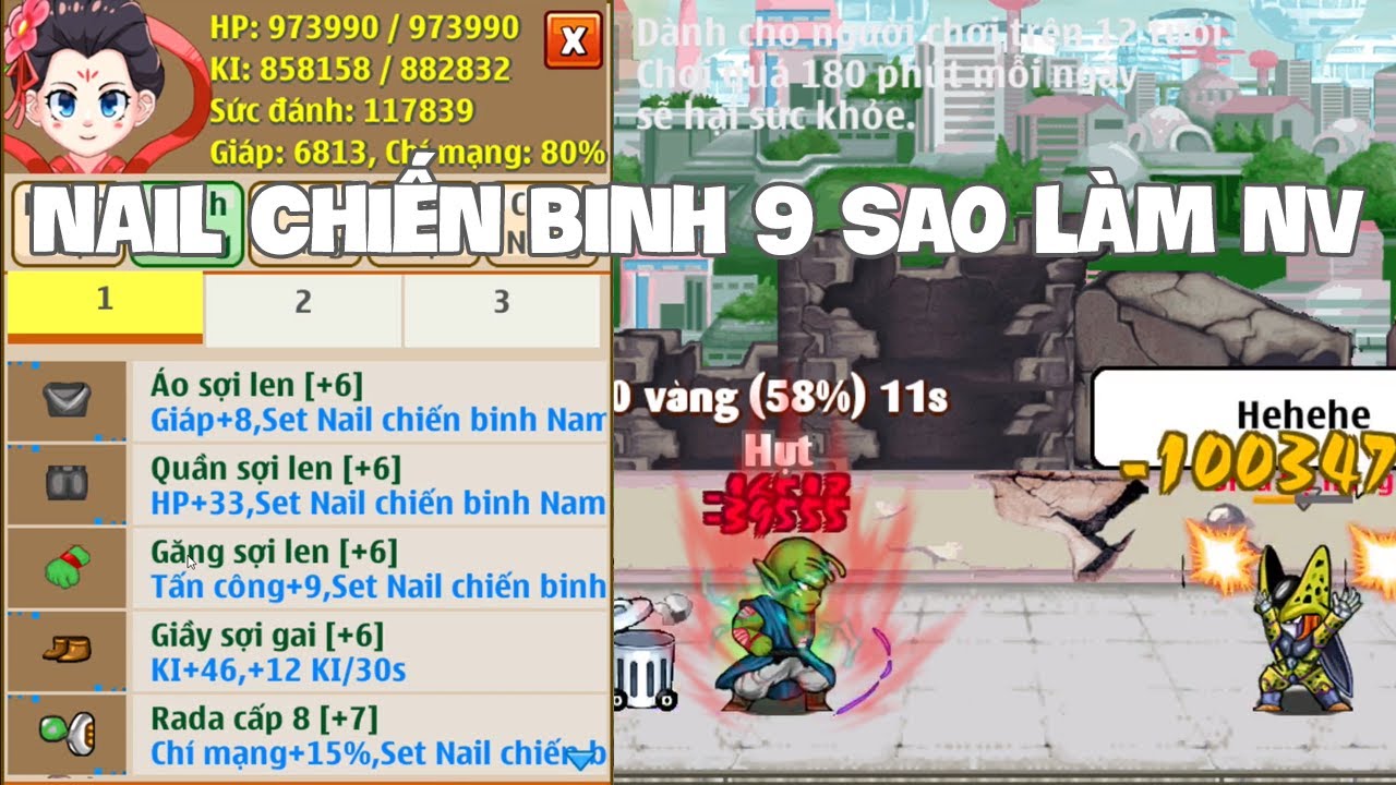 Ngọc Rồng Online - Set NAIL Chiến Binh Namek 9 Sao Mới Đi Làm Nhiệm Vụ