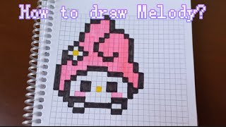 Baby Melody Pixel Art - How to draw Melody? #melody #hellokitty 