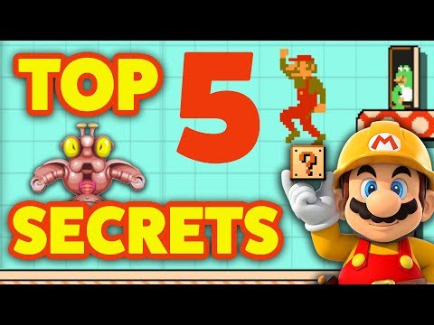 Super Mario Maker - TOP 5 SECRETS [EASTER EGGS] + BONUS Tips!