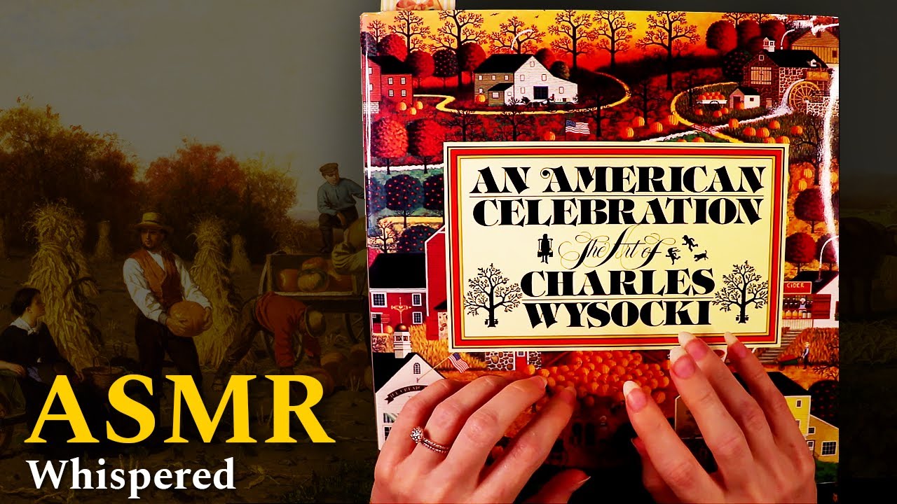 ASMR | Cozy Autumn Art Book, Tapping & Page Turning - Whispered