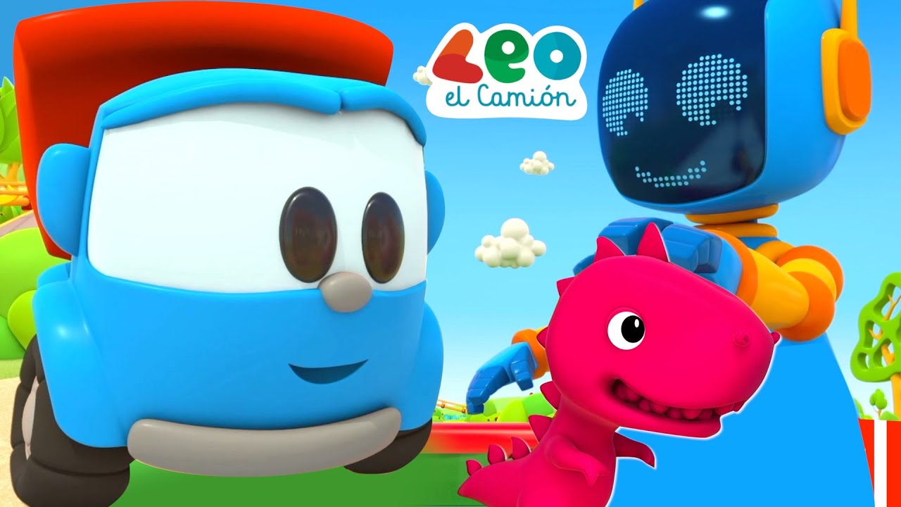 Leo el Camión Pequeño Explorador - Aprende los colores con dinosaurios y carritos