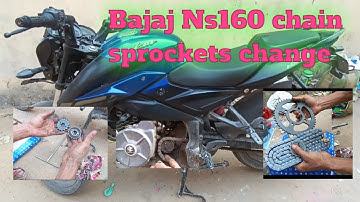 Ns160 chain sprockets Replacement ll pulsar ns160 chain sprockets change