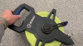Kobalt 300 ft Long Tape Review SUPER EASY TO USE