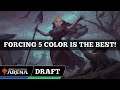 Forcing 5 color is the best  outlaws of thunder junction draft  mtg arena