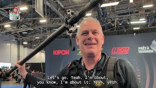 Boom Rig setup from Easyrig at NAB 2026