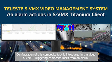 Teleste S-VMX Video Management System: An alarm actions in S-VMX Titanium Client