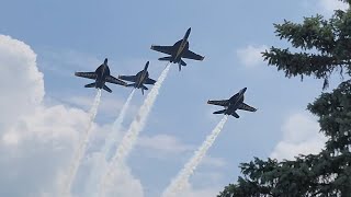 2024 Dayton Airshow -- Thursday -- Blue Angels Circle Maneuvers