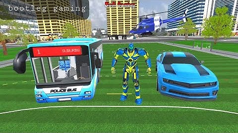 Bus Robot Car Transform War  - Police Robot Games - Android Gameplay