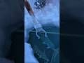 Catching Fish Under Frozen Ice Has NEVER Been This Easy #amazing #spearfishing #shorts